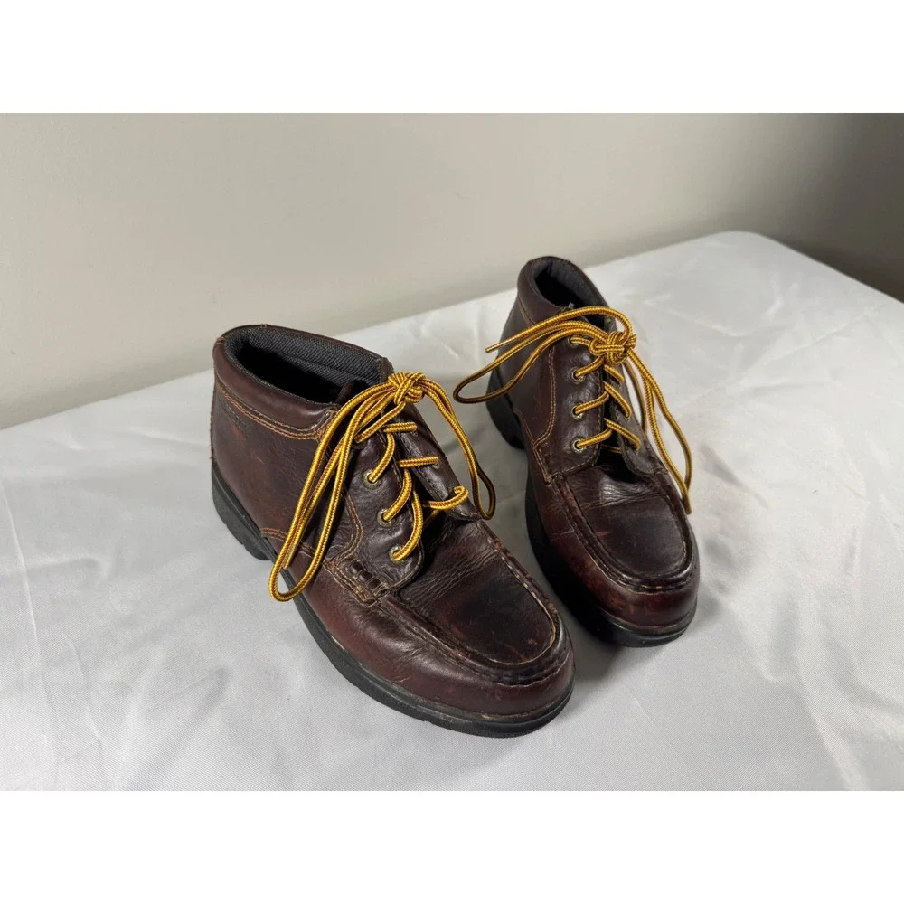 Carolina Mens 8M Brown Leather Moc Toe Work Boots ANSI Z41 PT99 4296 Steel Toe